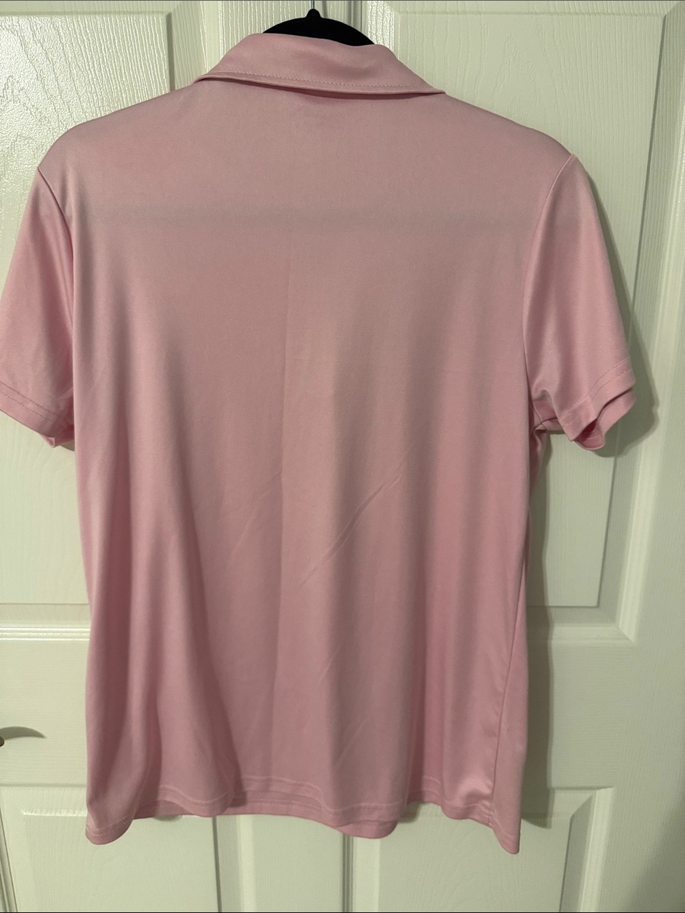 Women’s Polo Shirt - Soft Pink Performance Golf Short Sleeve - Picture 3 of 3
